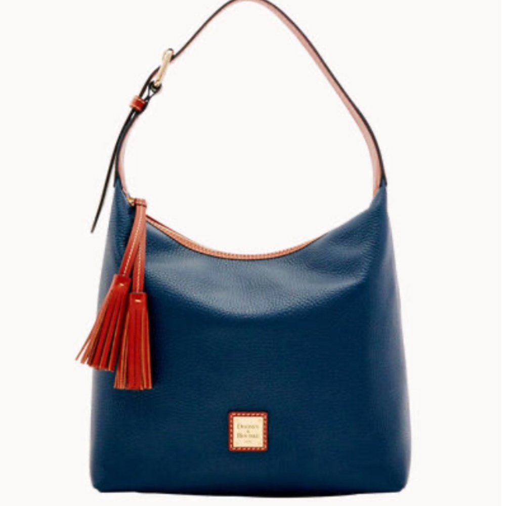 Dooney and Bourke Pebble Grain Paige Sac Midnight Blue NWT